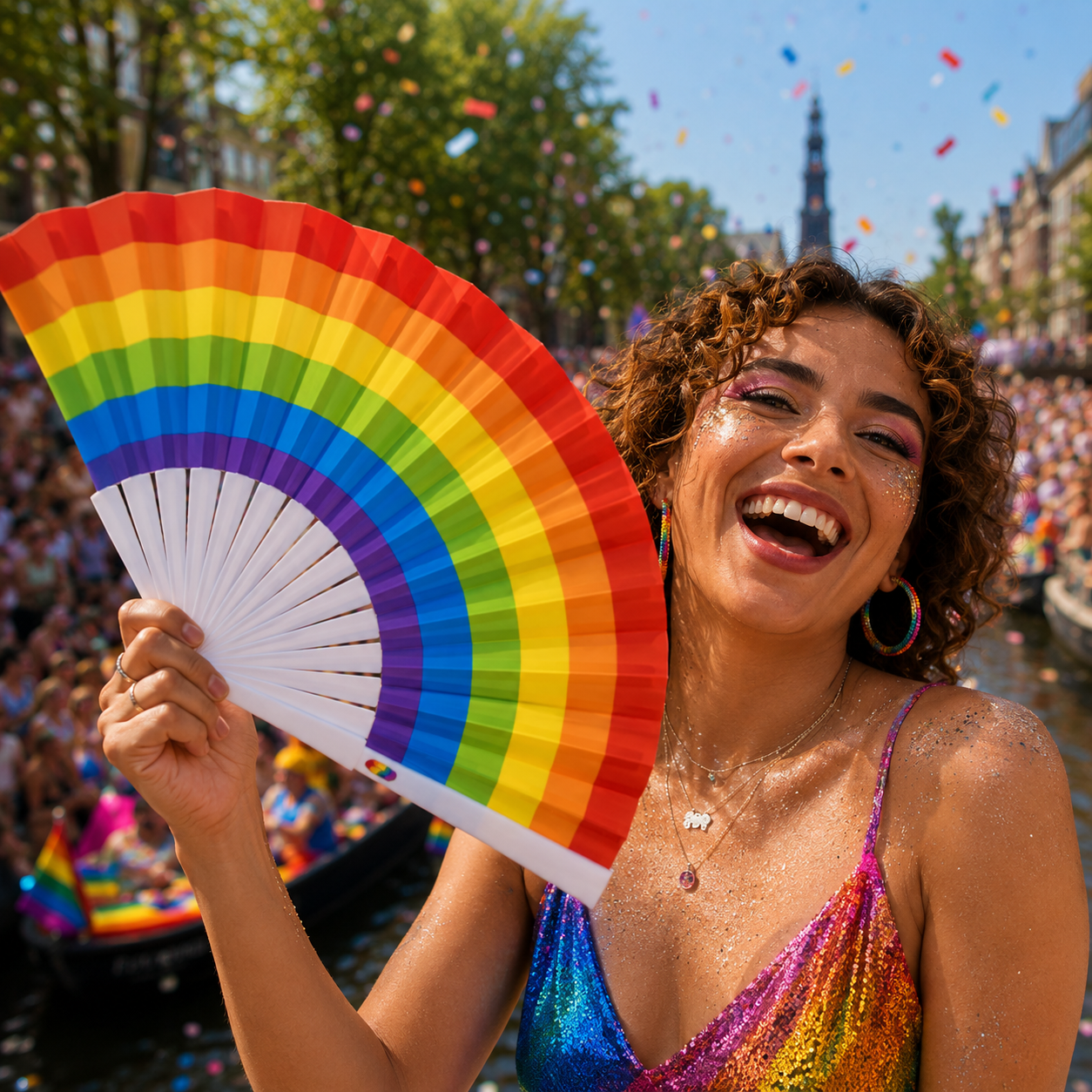 PRIDE RAINBOW FAN